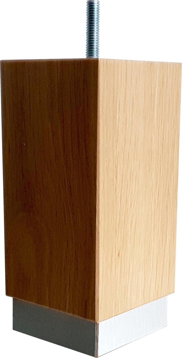 Boxspring / Bed Poten - Eiken - Blok vorm - 15cm hoog- Set á 6 Stuks
