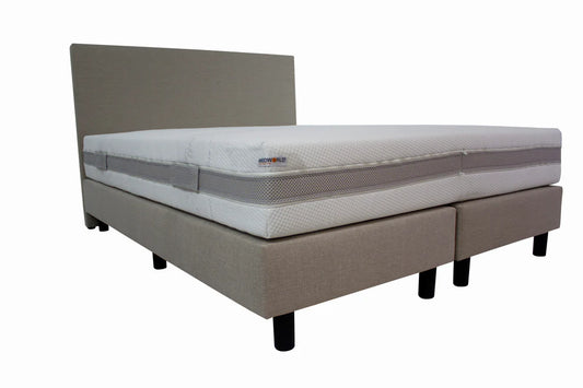 Hotel boxspring creme|beige inclusief micropocketmatras HR55 120x200 cm